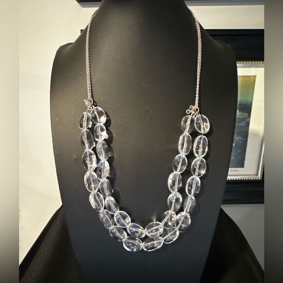 22" Dean Harris Clear Quartz beaded and sterling silver necklace! - Picture 9 of 11